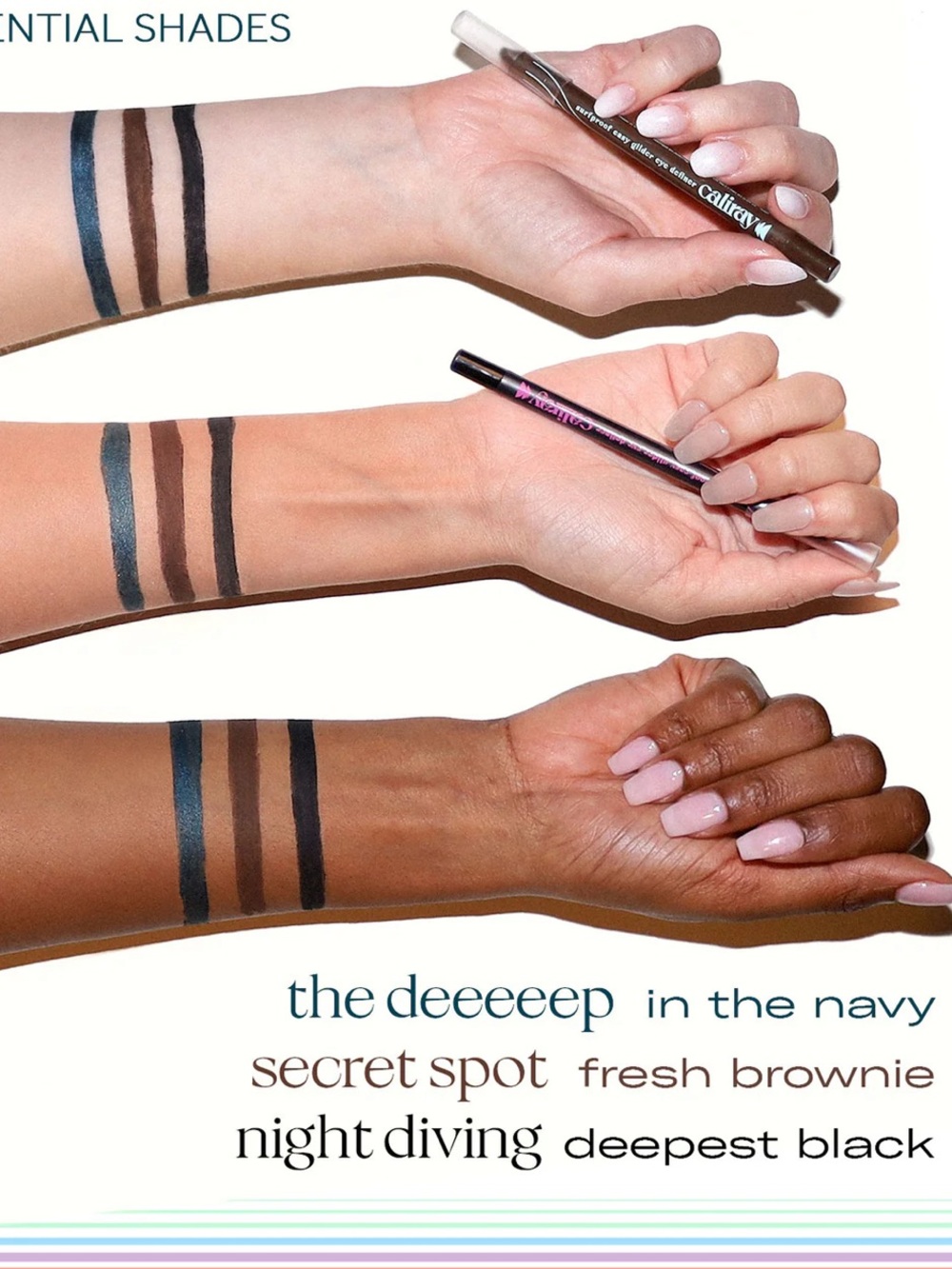 Caliray Surfproof Easy Glide Eye Definer Longwear Pencil choose from 3 shades